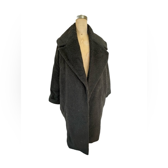 LINE The Label black wool blend oversized coat - Picture 2 of 11